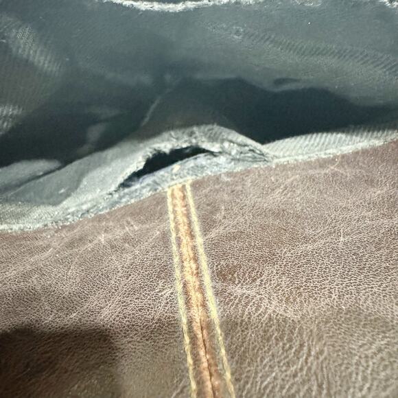 Crazy Horse Womens Shoulder Bag Pocketbook Dark Brown - Picture 12 of 14